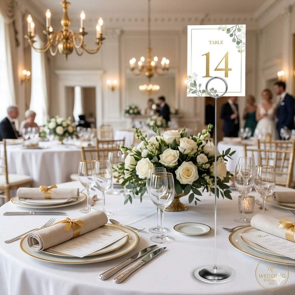 HOHIYA 12 Pack Metal Table Number Holders 12" Tall Place Card Stands for Weddings and Banquets Heavy Duty Restaurant Menu Clips Professional Event Sign Holders Silver